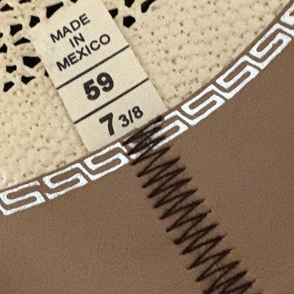 David Turner Straw Bangora Cowboy Hat - XXXX - 7 3/8 - Picture 12 of 16